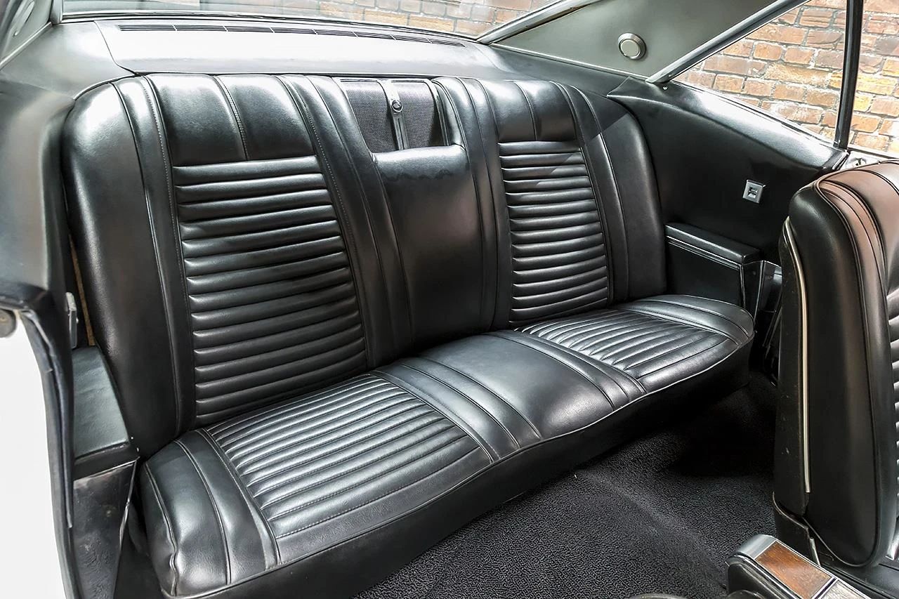 1966 Buick Riviera Versus 1966 Oldsmobile Toronado – Closely Related, Yet So Different (Part 2) 13 Back seat of a 1966 Buick Riviera with black vinyl Custom Trim