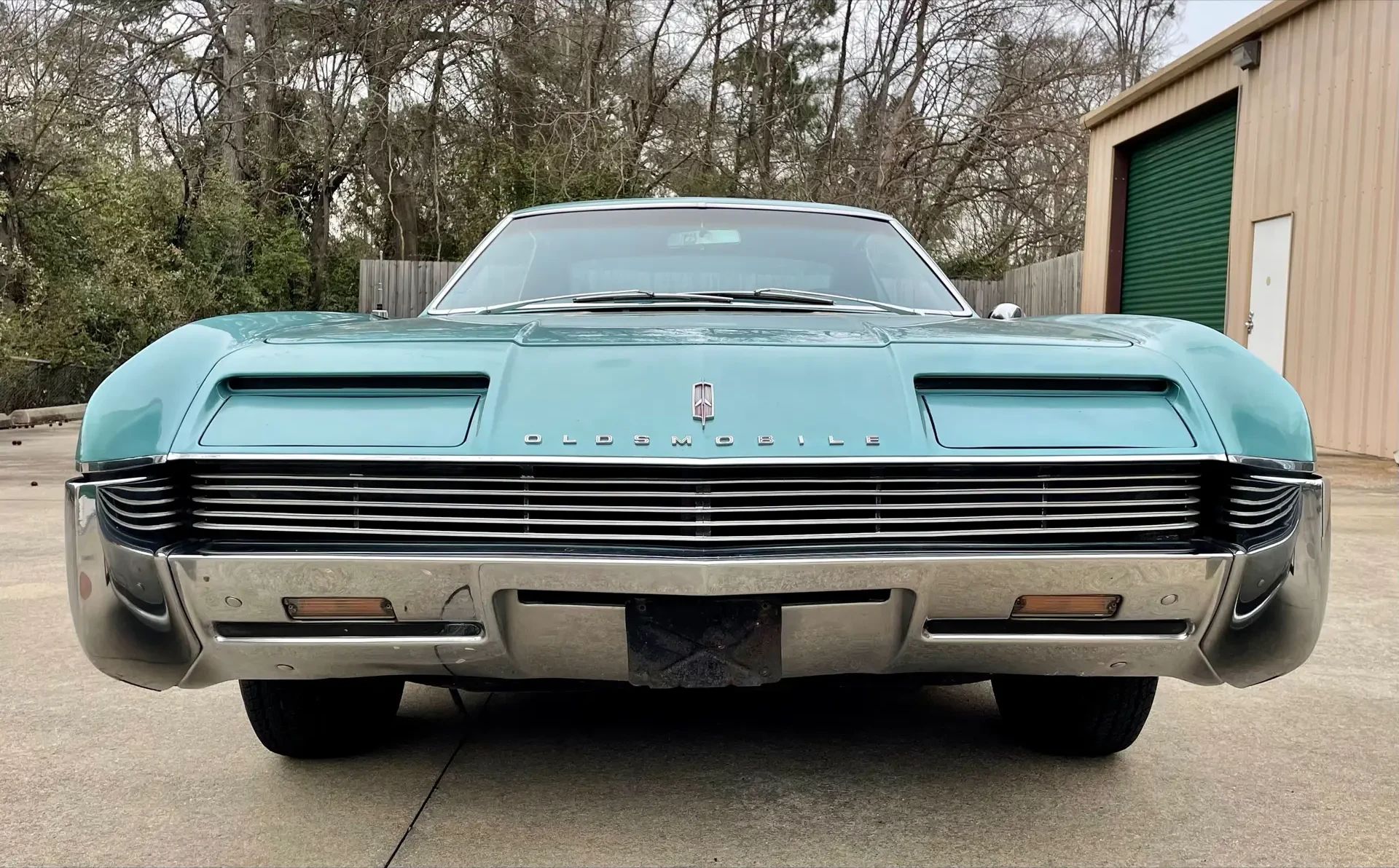 1966 Buick Riviera Versus 1966 Oldsmobile Toronado – Closely Related, Yet So Different (Part 1) 8 Front view of an Ocean Mist 1966 Oldsmobile Toronado Deluxe