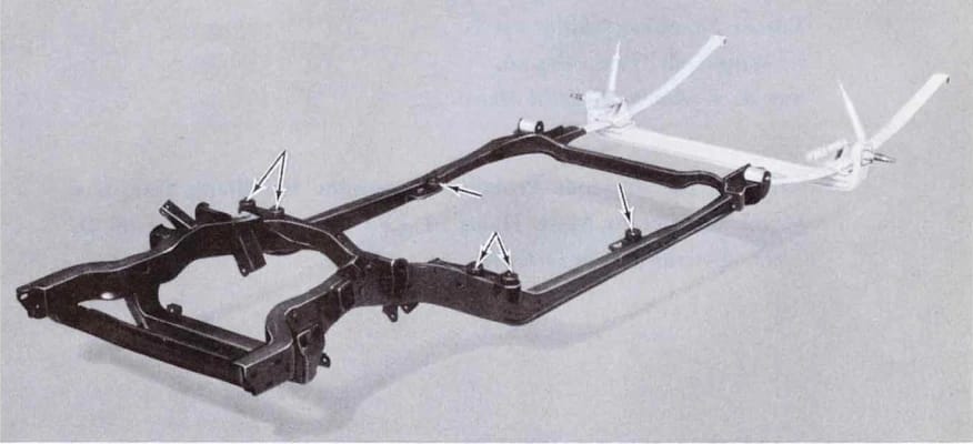 1966 Buick Riviera Versus 1966 Oldsmobile Toronado – Closely Related, Yet So Different (Part 1) 20 Frame and rear suspension of the 1966 Oldsmobile Toronado