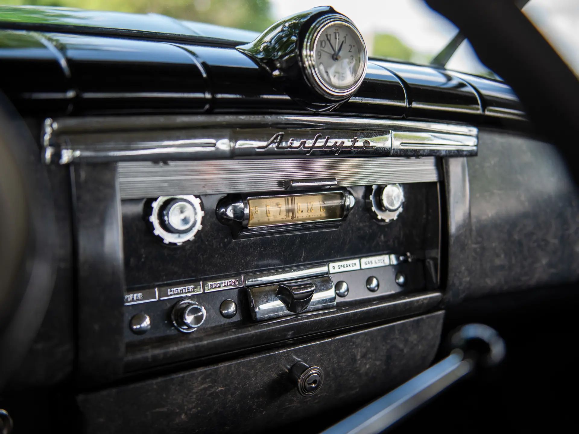 1950 Nash Rambler Convertible Landau: Adorable, Thrifty, But Not Cheap 21 Clock, radio, and minor controls in the dashboard of a 1950 Nash Statesman Super