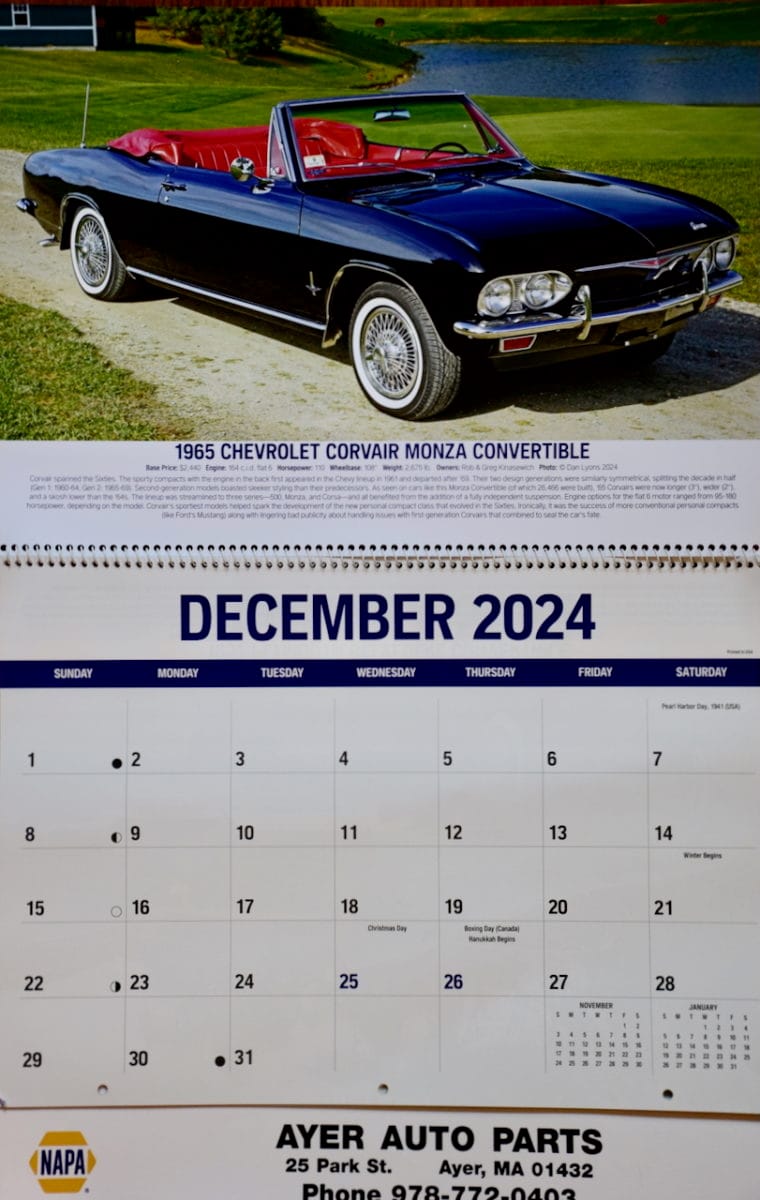 Automotive Calendars: The Ephemera That Keeps On Giving 14 DSC 0665