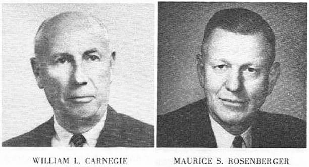 B&W photos of William L. Carnegie and Maurice S. Rosenberger