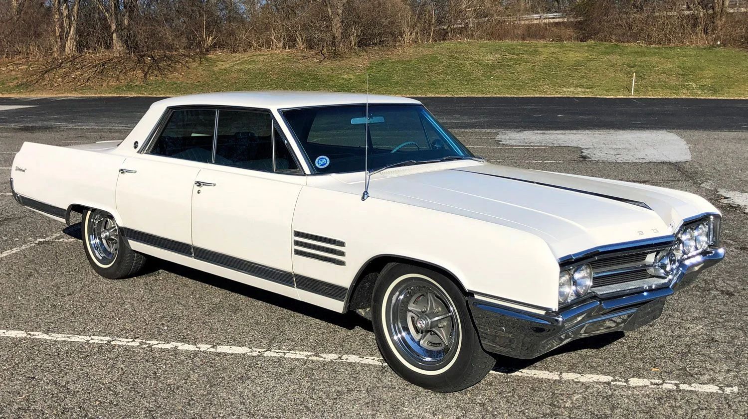 Full-Size Buicks Of The 1960s: How Buick Reinvented Its Lineup Between 1959 And 1970 12 Right front 3q view of a white 1964 Buick Wildcat four-door hardtop