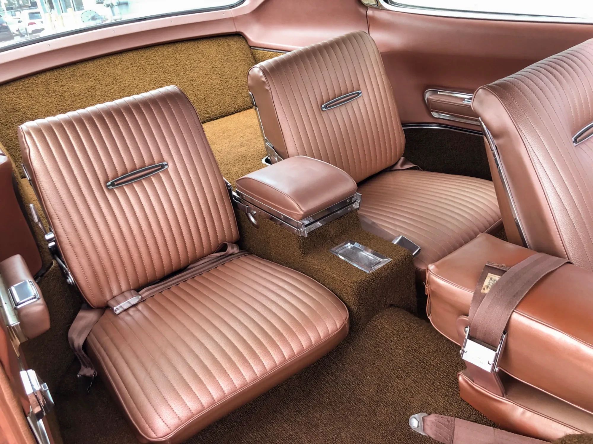 Vintage M/T Review: 1967 AMC Marlin Vs. 1967 Dodge Charger – Two Fastback Failures Square Off 21 Rear seats of a 1967 Dodge Charger with copper interior