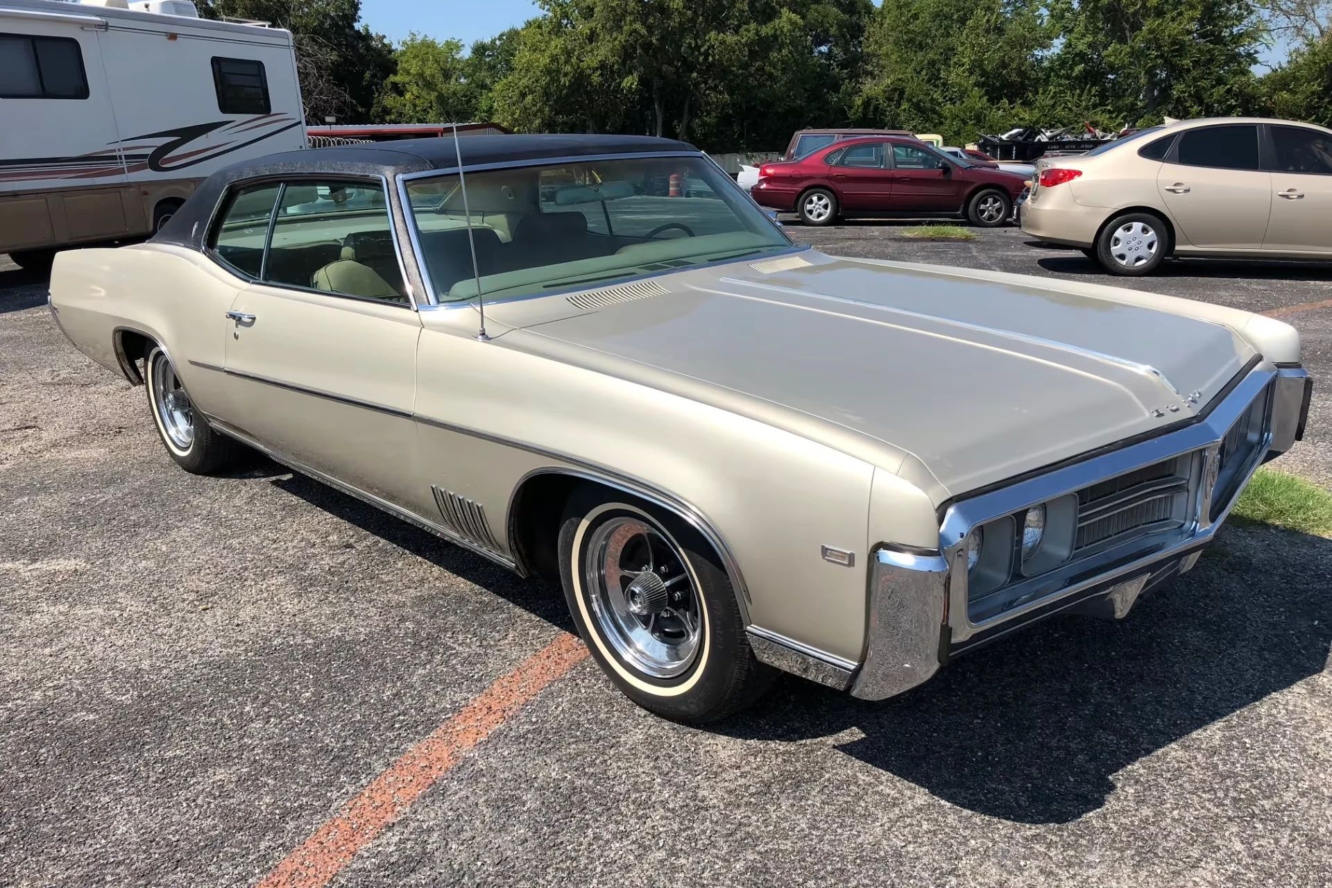 Full-Size Buicks Of The 1960s: How Buick Reinvented Its Lineup Between 1959 And 1970 27 Right front 3q view of a champagne-colored 1969 Buick Wildcat Custom two-door hardtop