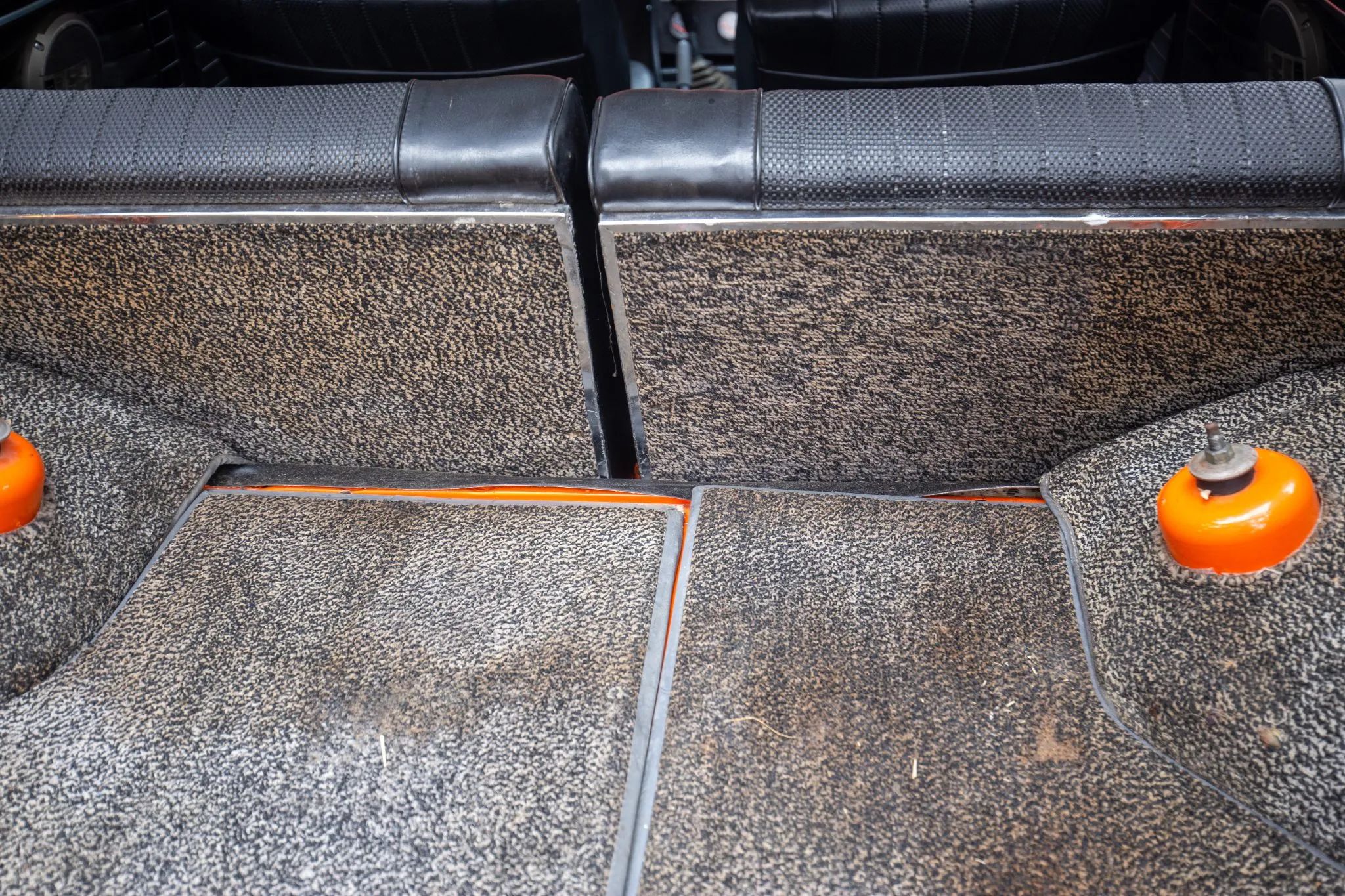 1972 BMW 2000 Touring – Rare BMW 2002 Hatchback Version, Never Sold In The U.S. 15 Trunk compartment of an orange 1972 BMW 2000 Touring with the seats up and cargo cover removed