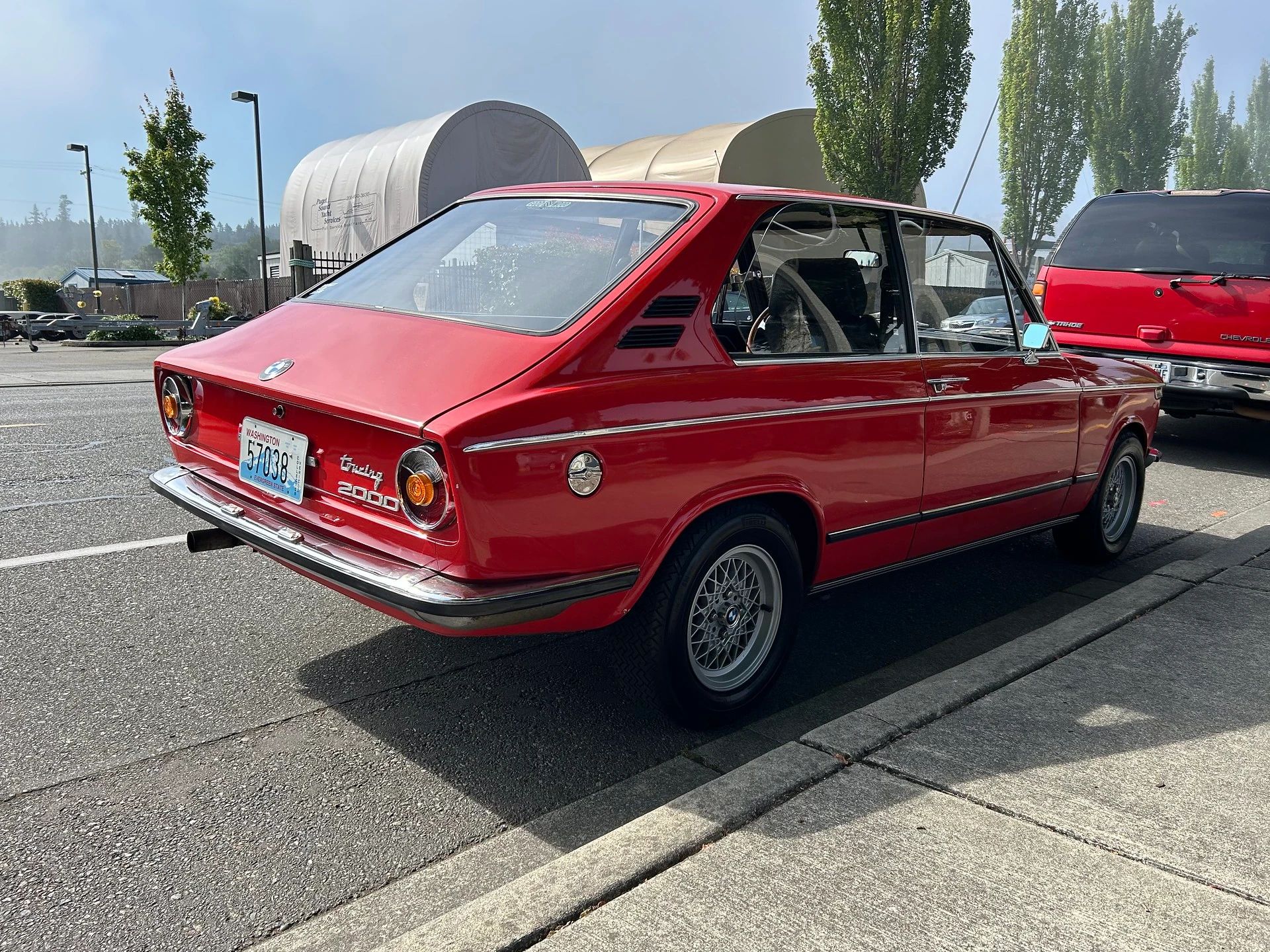 1972 BMW 2000 Touring – Rare BMW 2002 Hatchback Version, Never Sold In The U.S. 11 Right rear 3q view of a Verona Red 1971 or 1972 BMW 2000 Touring