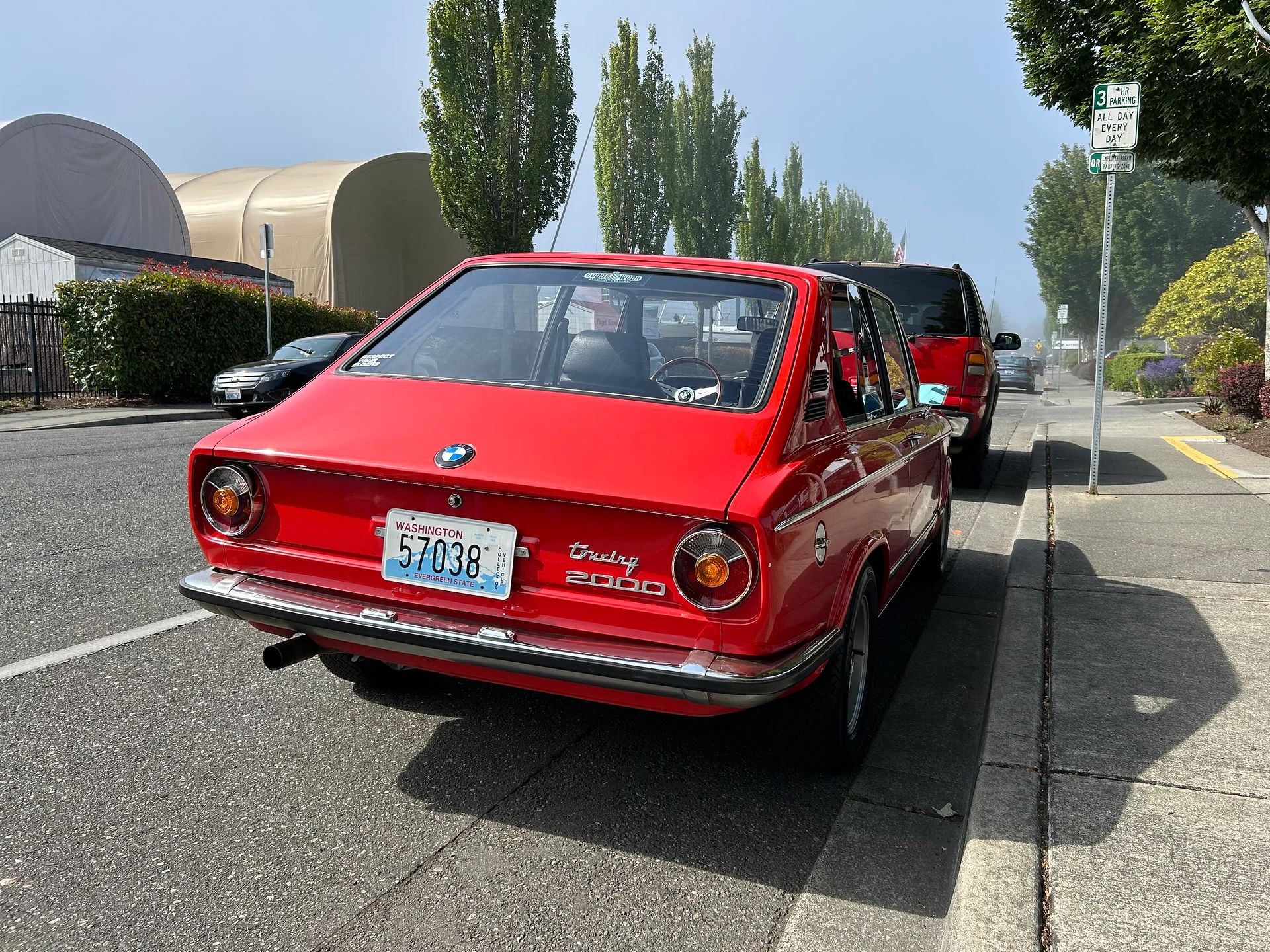 1972 BMW 2000 Touring – Rare BMW 2002 Hatchback Version, Never Sold In The U.S. 17 Rear view of a Verona Red 1971 or 1972 BMW 2000 Touring