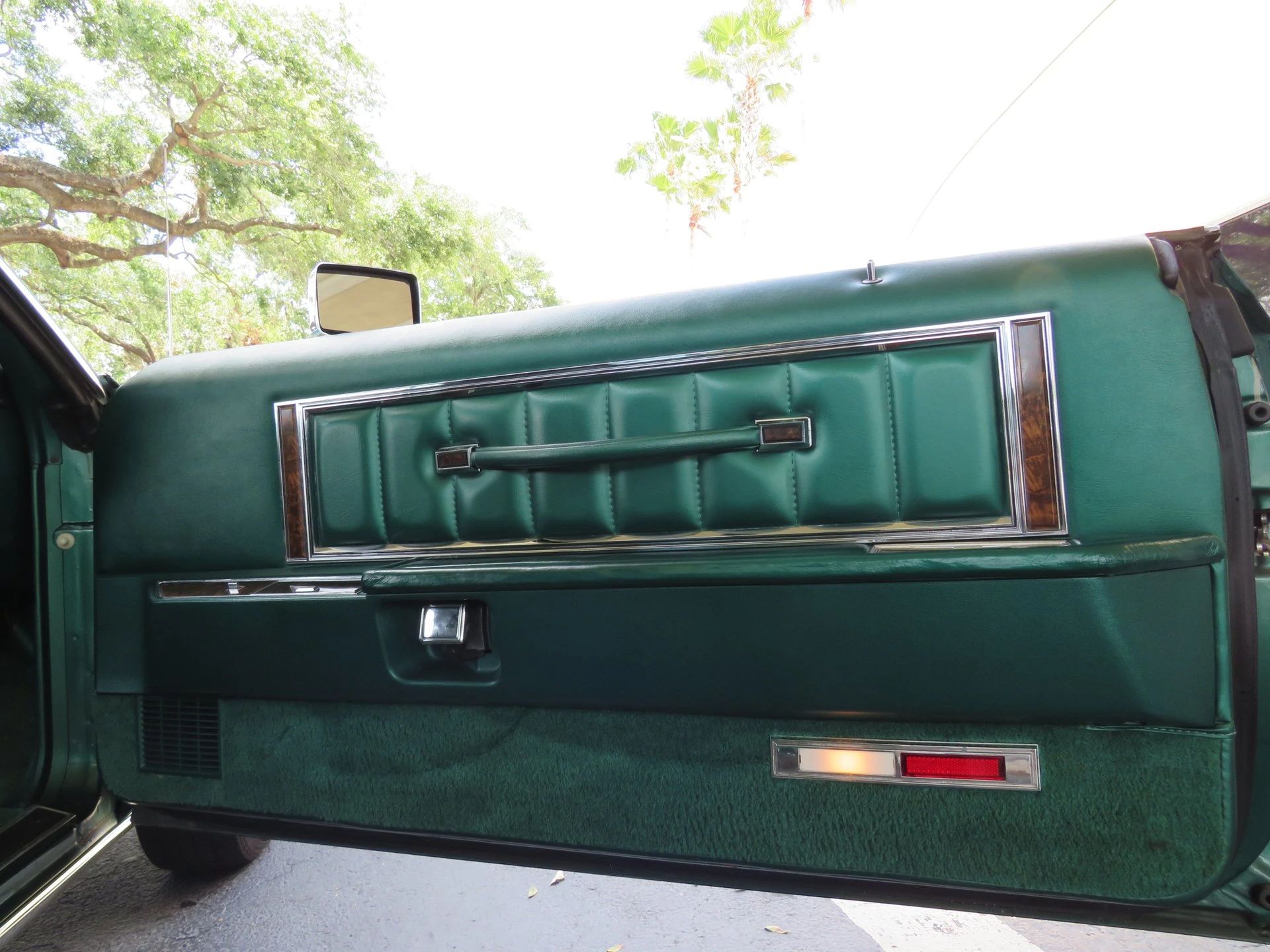 1977 Lincoln Continental Mark V: Bigger Than Ever, This Defiant Dinosaur Was Rolling In Green 19 Passenger door trim of a 1977 Lincoln Continental Mark V with green interior
