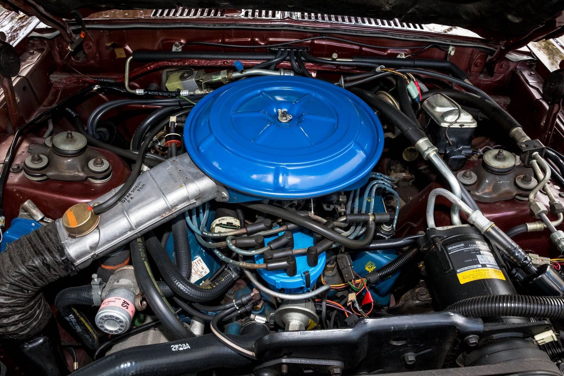 1977–1980 Lincoln Versailles: Slow-Selling, Cynical, But Very Profitable 16 Ford 351 engine under the hood of a 1977 Lincoln Versailles