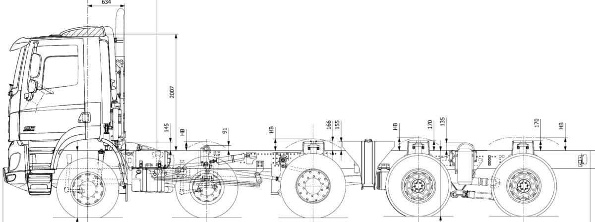 Ginaf X6 10x6 tridem - chassis cab