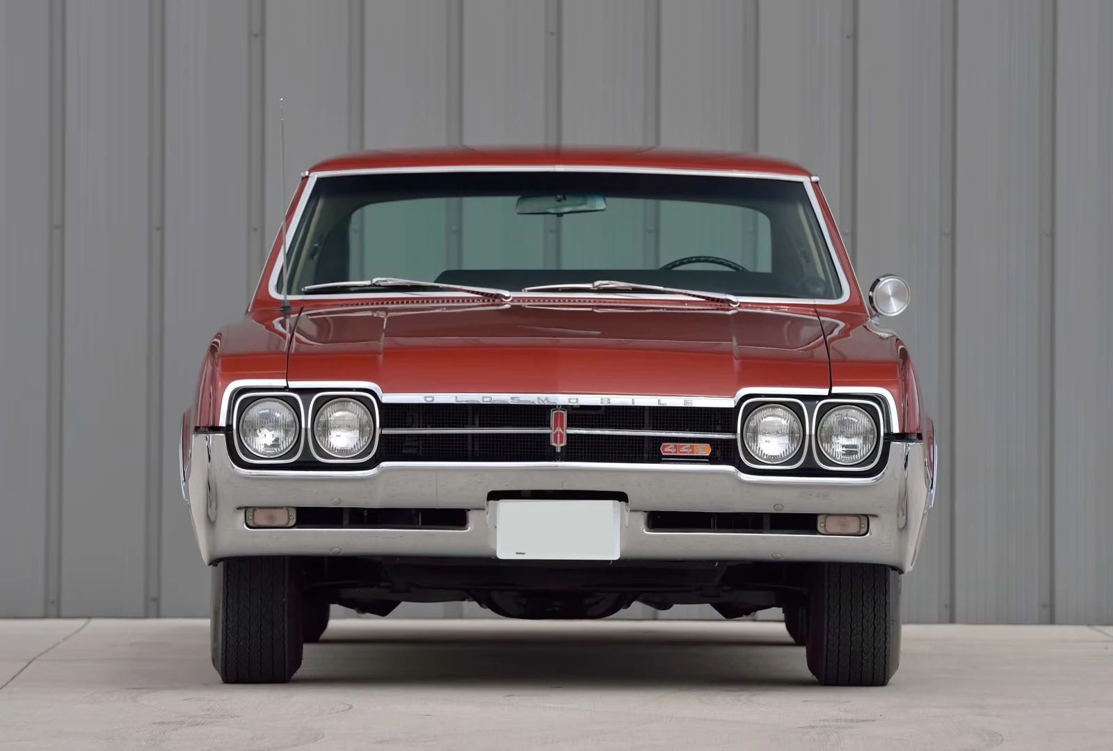 1973 Oldsmobile Cutlass S 4-4-2: What's In A Name (Or A Number?) 4 Front view of a bronze 1966 Oldsmobile 4-4-2 hardtop