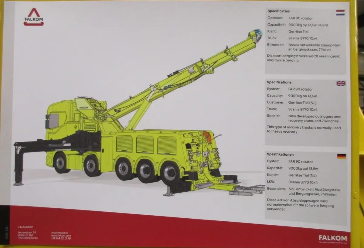 CC Global: Scania 770S V8 10x4/6 Wrecker-Rotator – I Love It When a Plan Comes Together 4 Falkom Tiel - Scania 770S wrecker-rotator under construction - 4