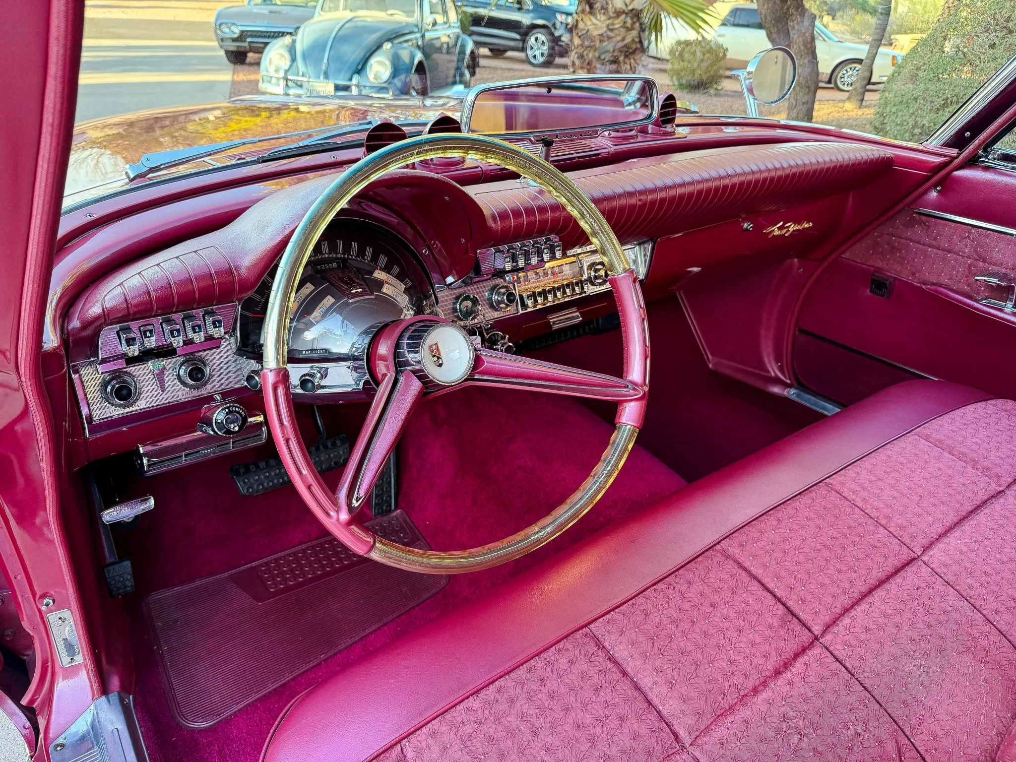 From Chrome To Clear Plastic: Bold Steering Wheels Of The 1950s & 1960s 35 Dashboard of a 1961 Chrysler New Yorker hardtop with a translucent oval steering wheel