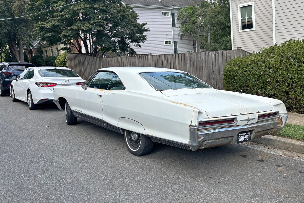 1966 Pontiac Bonneville And 1969 Ford F250: An Unlikely Pair of Time Travelers – Suddenly It's 1969! 9 1966 Pontiac Bonneville left rear
