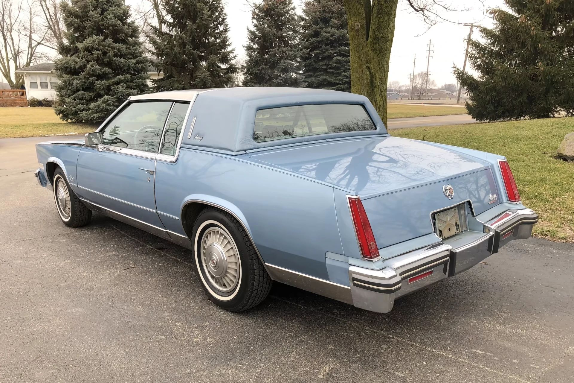 1985 Cadillac De Ville 4.3 V-6 Diesel: The Most Underpowered Cadillac Since Before WW2 6 Left rear 3q view of a blue 1979 Cadillac Eldorado Biarritz