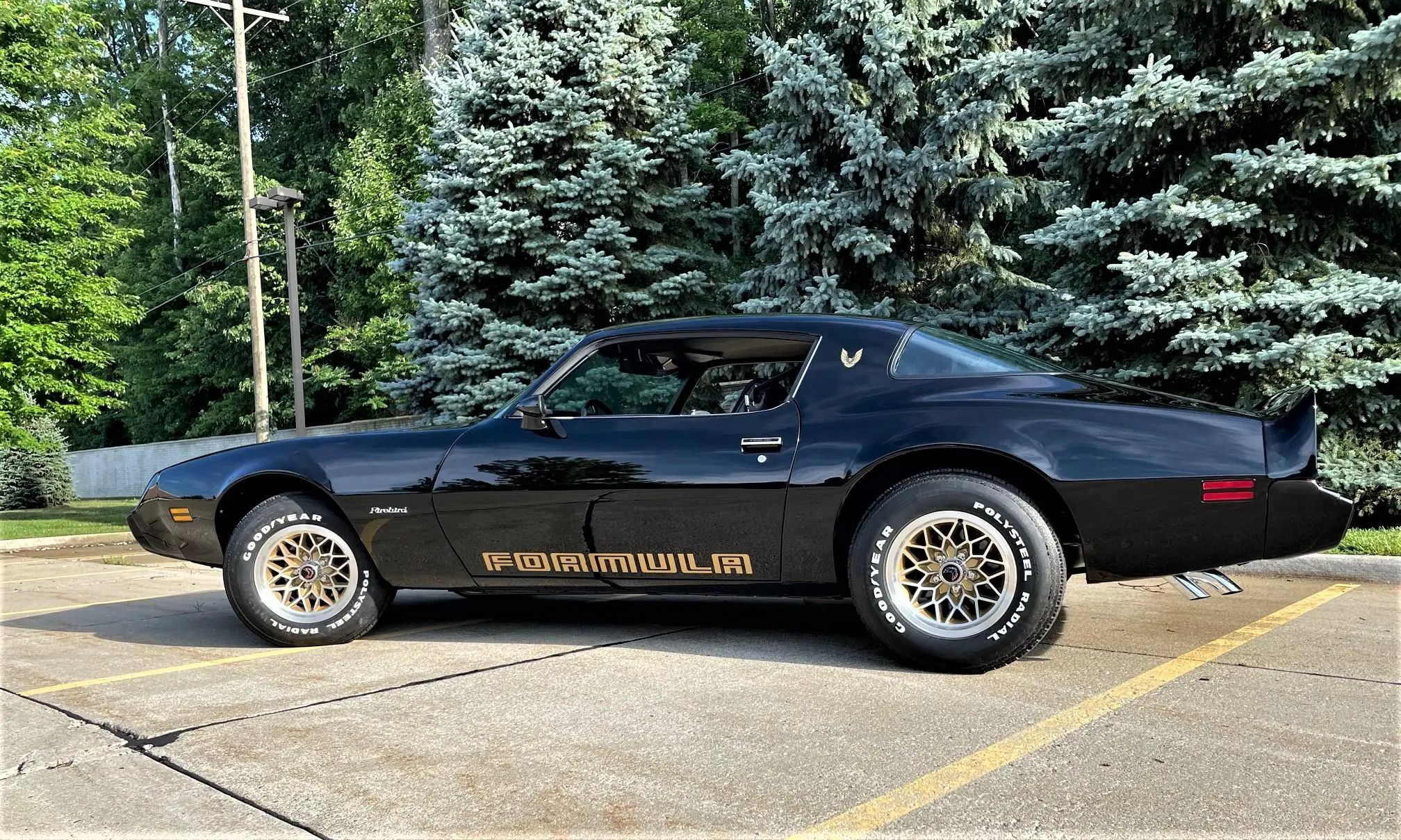 Vintage M/T Road Test: 1979 Pontiac Firebird Formula – Last Call For The Hot L78/W72 Pontiac 400 V8 13 Left side view of a black 1979 Pontiac Firebird Formula