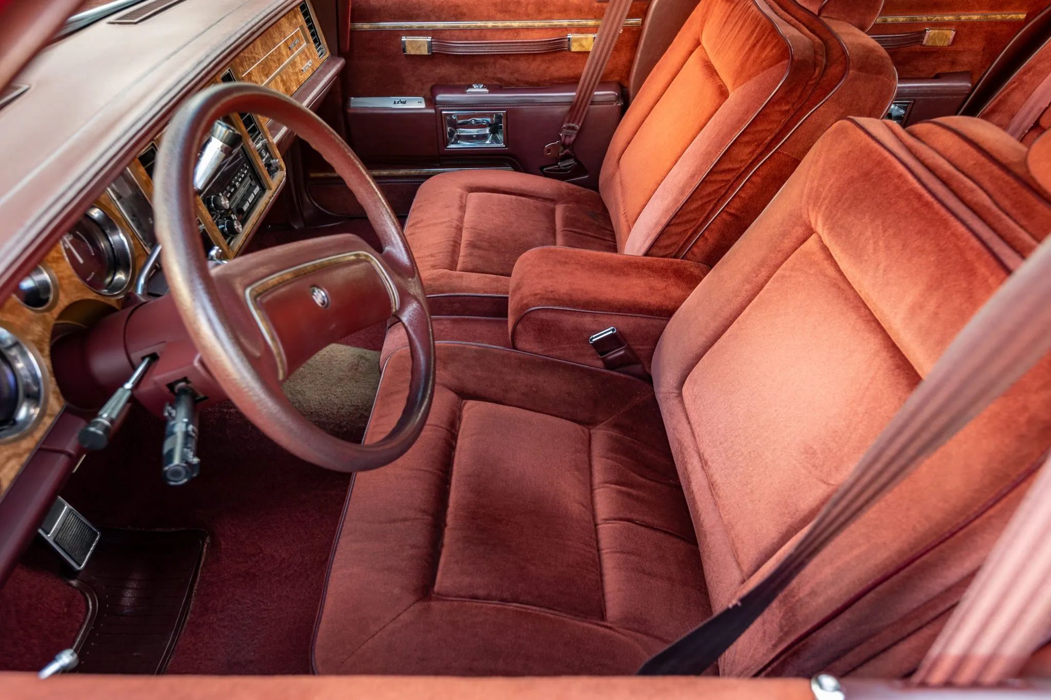 1990 Buick Estate Wagon: Luxurious Family Hauler The Old-Fashioned Way 14 Front seat of a 1990 Buick Estate Wagon with red interior