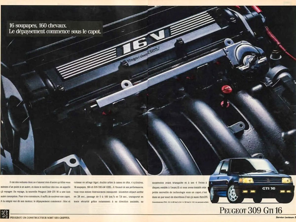 Curbside Classic: 1993 Peugeot 309 GTI – Neutered Lion 5 309 GTI 1990 pub2