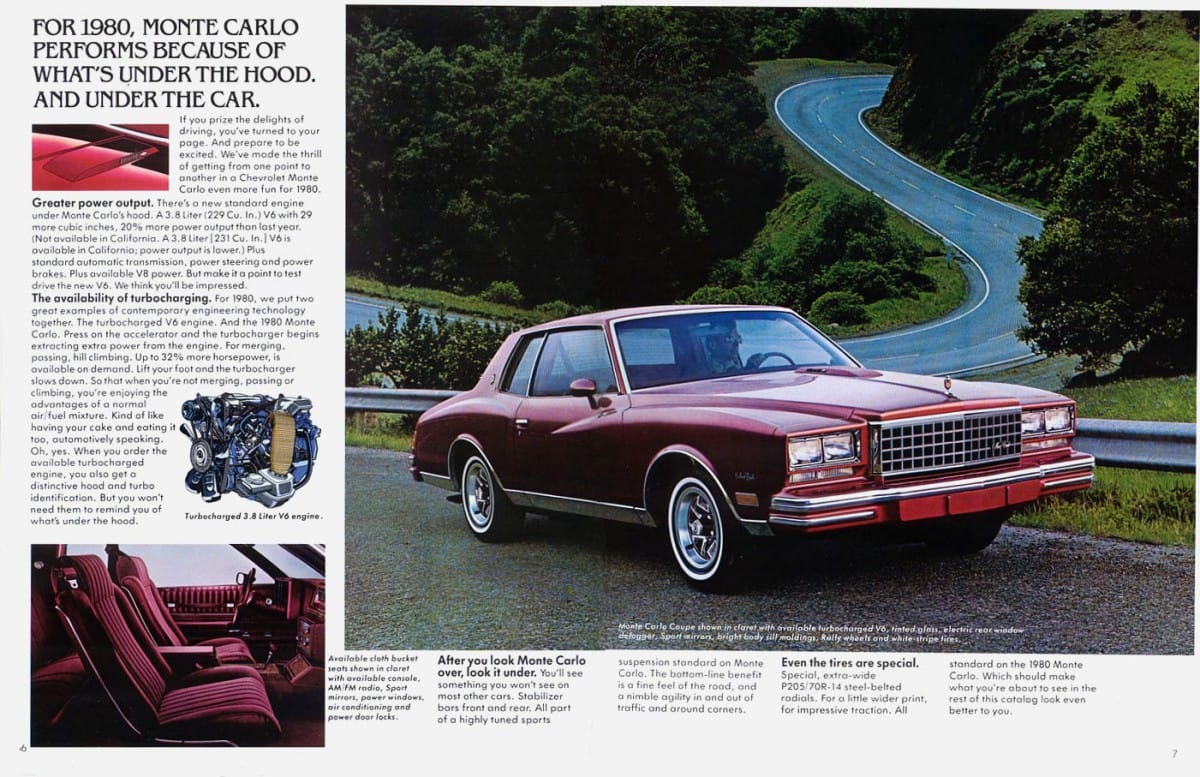Rare Survivor: 1981 Chevrolet Monte Carlo Turbo V6 – Forgotten Chevy Still In Great Shape 3 1980 ad for the Chevrolet Monte Carlo with the turbo engine