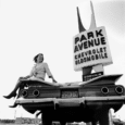 Today’s collection of vintage dealer photos highlights those with modernist/googie inspired signs on their lots. Designs that mixed Jet-Age motifs, asymmetric compositions, and simple geometric shapes; hallmarks of that Jet [&hellip;]