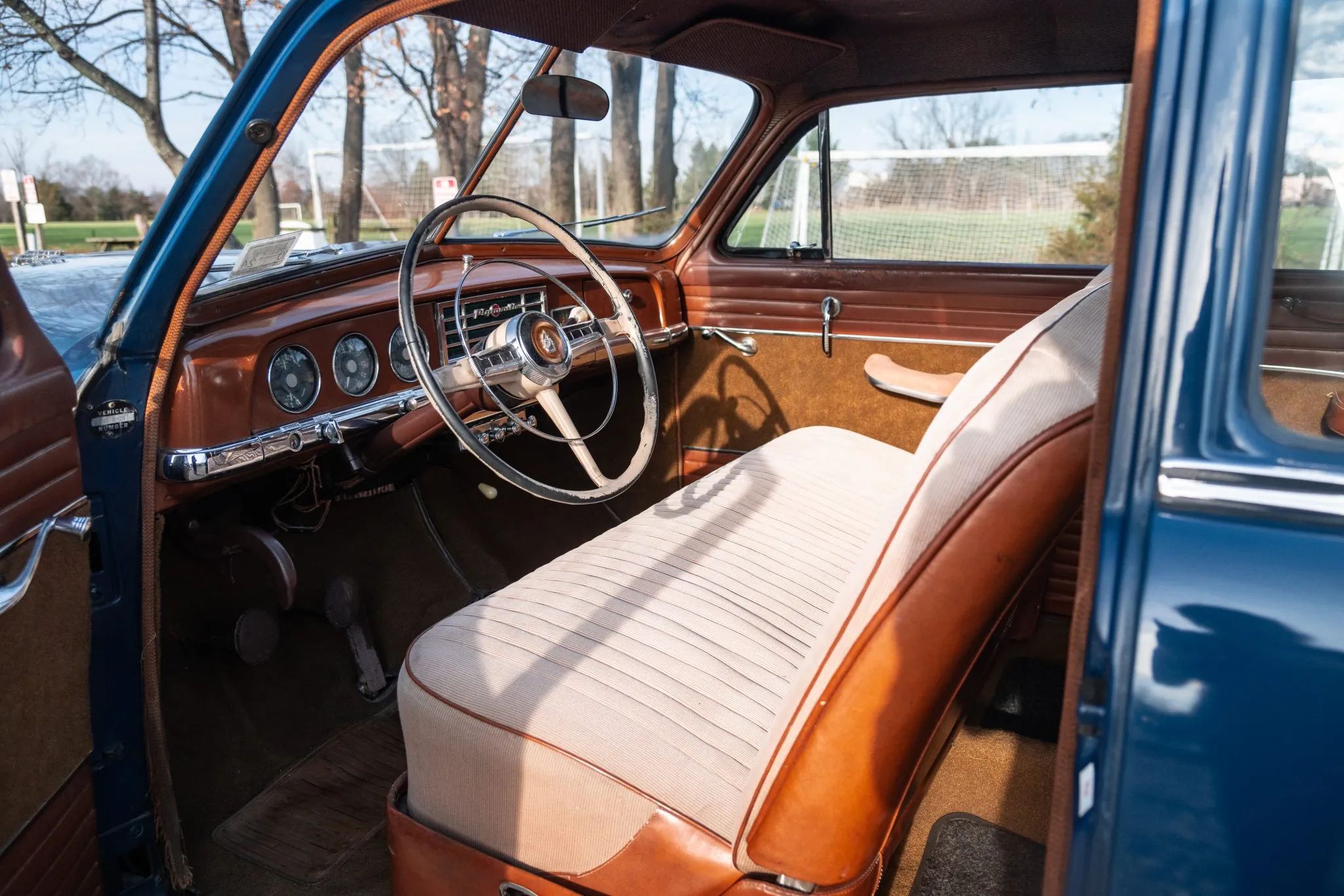1950 Plymouth Suburban Station Wagon: No Wood, All Rust 7 Image of passenger compartment of 1950 Plymouth Suburban