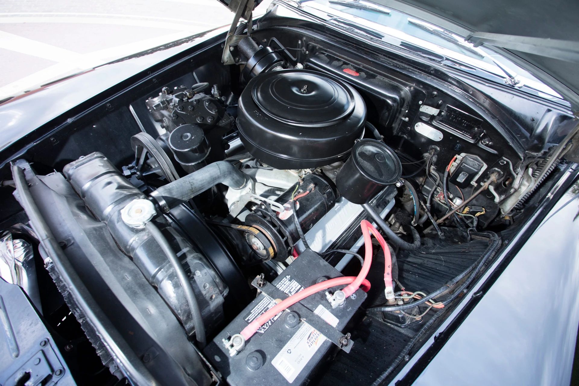 Chrysler FirePower engine under the hood of a 1953 Chrysler C-58 Custom Imperial