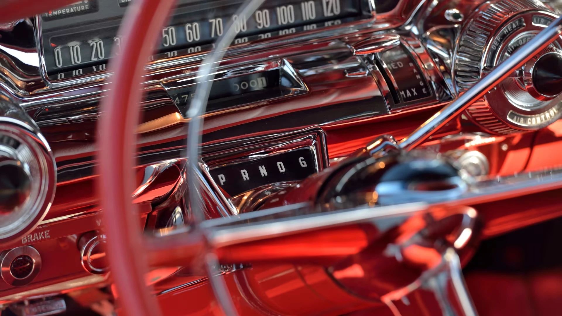 Photo of the shift quadrant of a 1958 Buick Limited with Flight Pitch Dynaflow