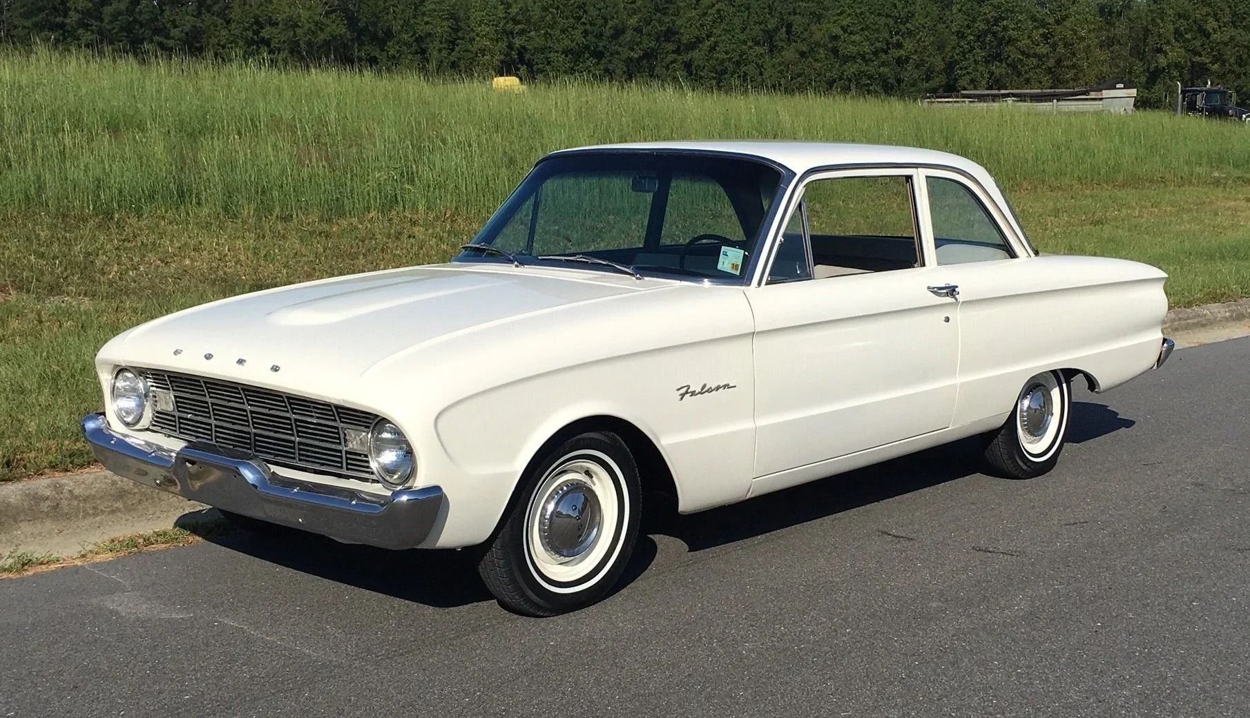 The 1957–1959 Ford-Chevrolet Sales Race: Busting Some Myths About When Ford Finally Beat Chevrolet — Twice 38 Left front 3q view of a white 1960 Ford Falcon two-door sedan