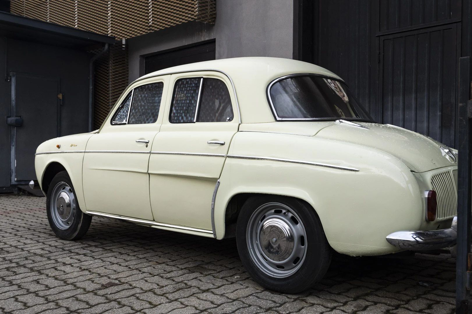 How Aerodynamic Were Old Cars? Here's Actual Wind Tunnel Data On Some 1960 Models. 10 Left rear 3q view of a pale yellow 1960 Alfa Romeo Dauphine