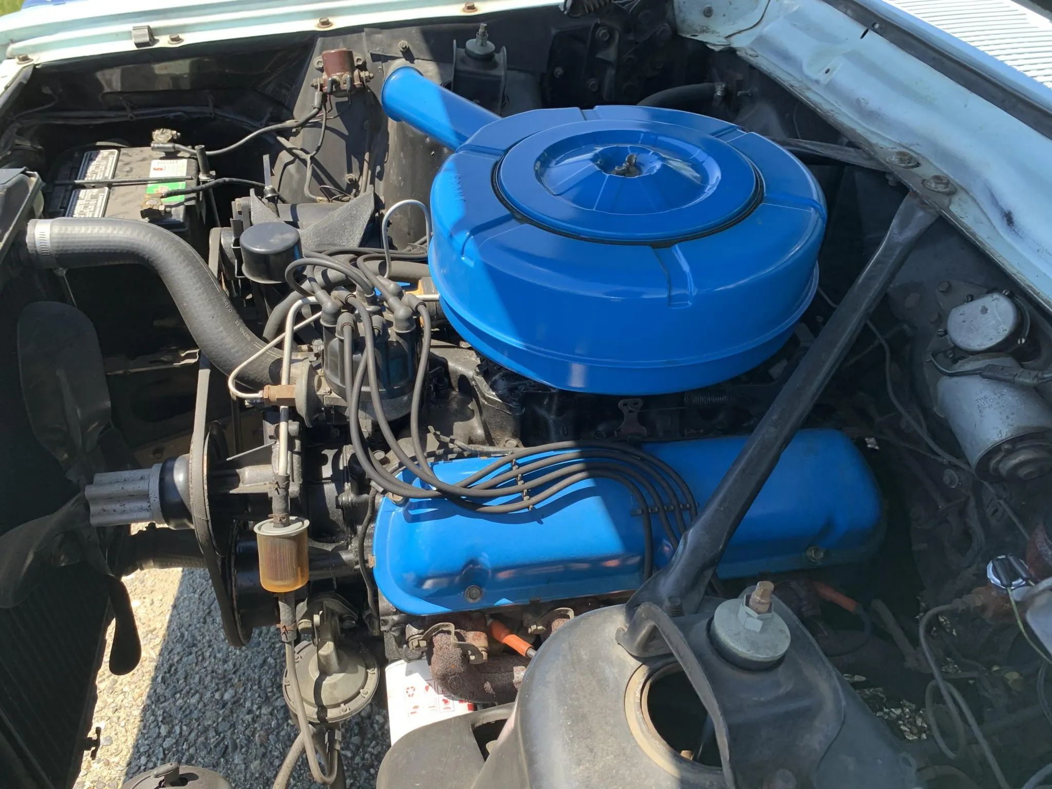 CC Tech: Ford Falcon, Comet, and Fairlane – How These Unit-Body Fords Were Alike (And Different) 29 Ford 221 V-8 under the hood of a blue 1962 Ford Fairlane; the suspension tower support braces are visible at the right