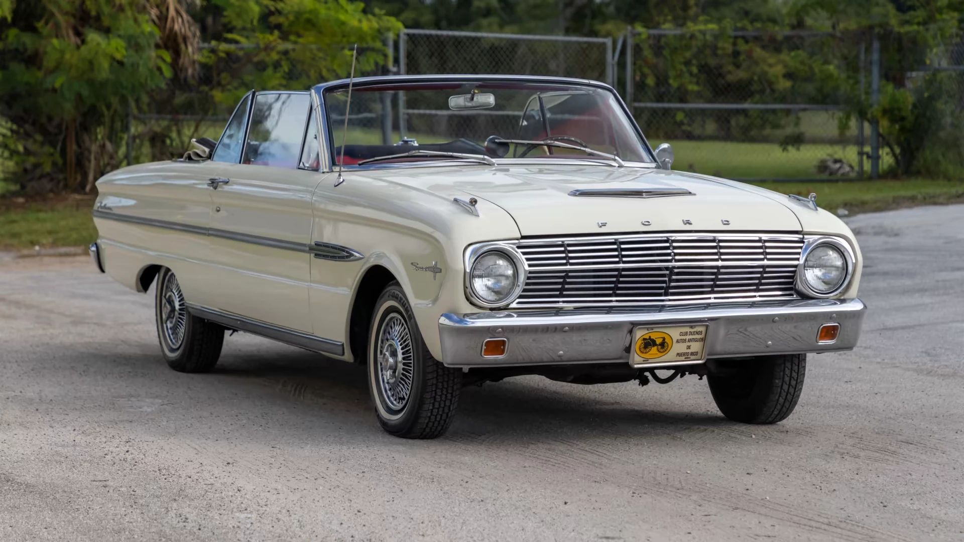 CC Tech: How the Mustang, Cougar, And Maverick Differed From The Original Ford Falcon Platform 2 Right front 3q view of a white 1963 Ford Falcon Sprint convertible with the top down
