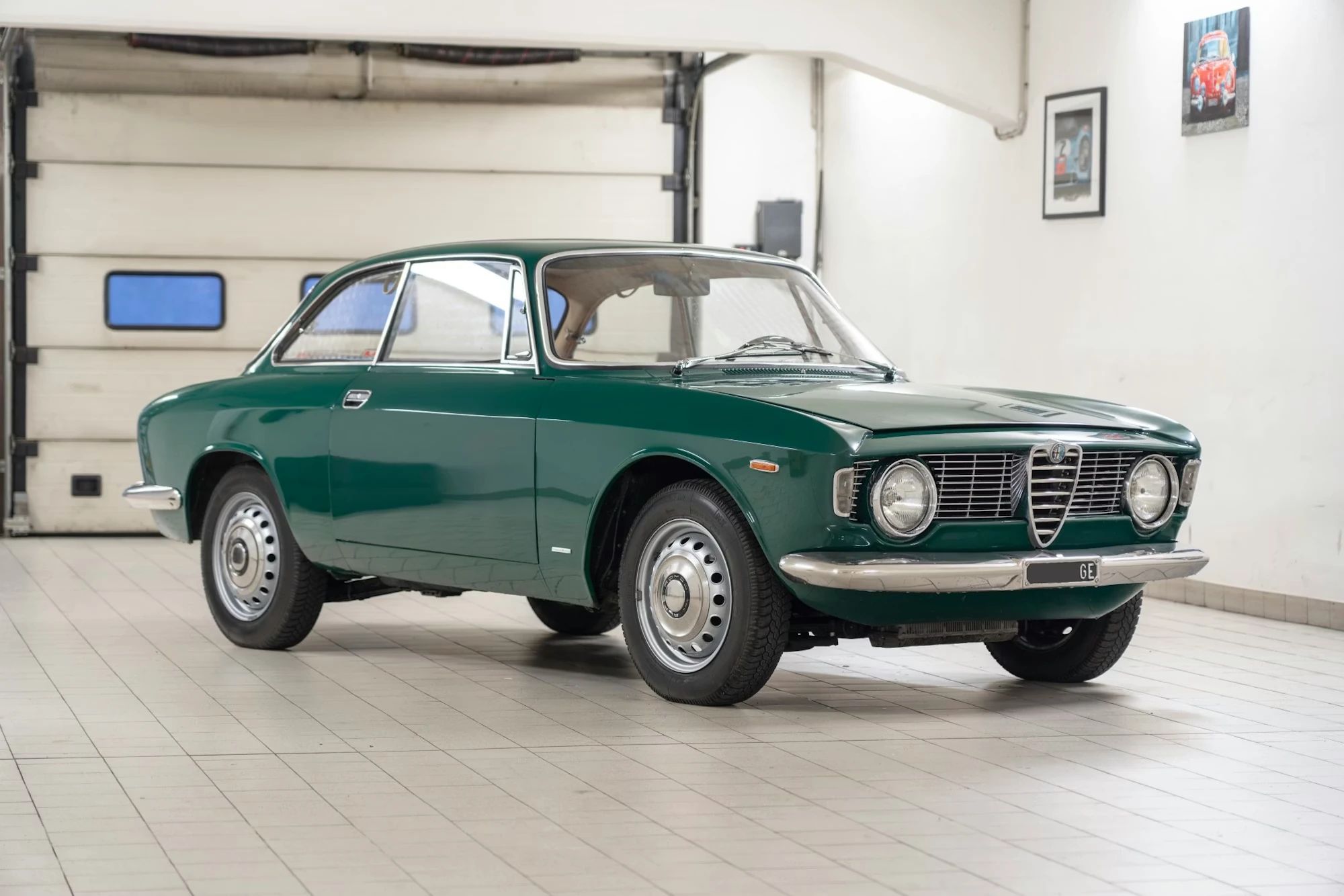 CC Tech: How the Mustang, Cougar, And Maverick Differed From The Original Ford Falcon Platform 6 Right front 3q view of a green 1964 Alfa Romeo Giulia Sprint coupe