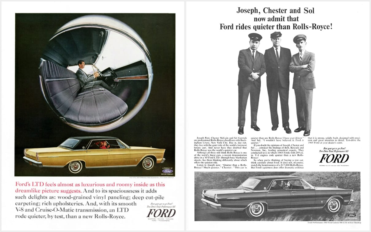 1965-69 Chevrolet Caprice Ads: How To Sell A Luxury Chevy 2 1965 Ford LTD ads