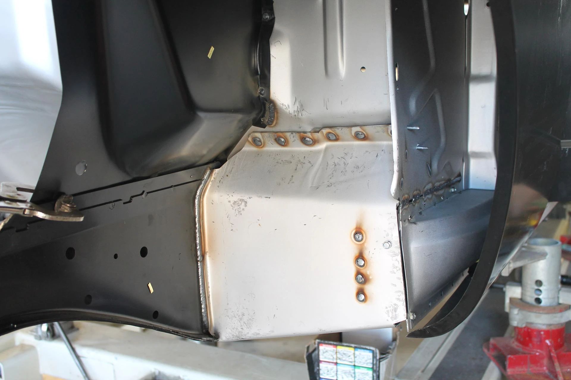 CC Tech: How the Mustang, Cougar, And Maverick Differed From The Original Ford Falcon Platform 21 LH front torque box in a 1965 Ford Mustang convertible
