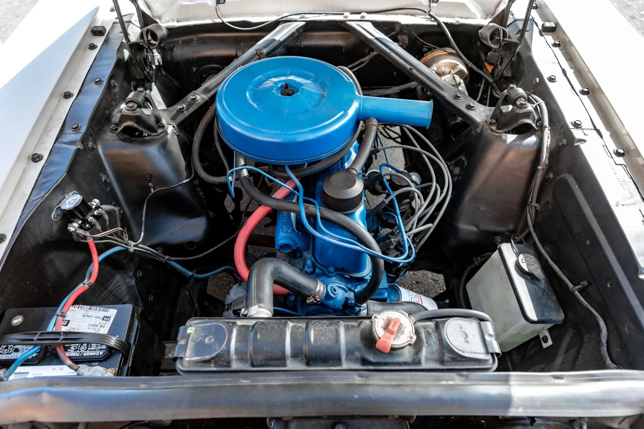 CC Tech: How the Mustang, Cougar, And Maverick Differed From The Original Ford Falcon Platform 16 200 cid Ford six in a 1965 Ford Mustang