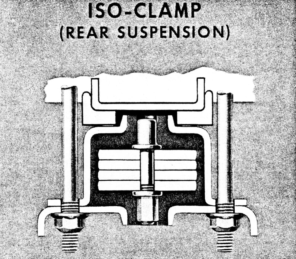 CC Tech: How the Mustang, Cougar, And Maverick Differed From The Original Ford Falcon Platform 26 B&W diagram of the rear suspension "iso-clamp" of a 1967 Mercury Cougar