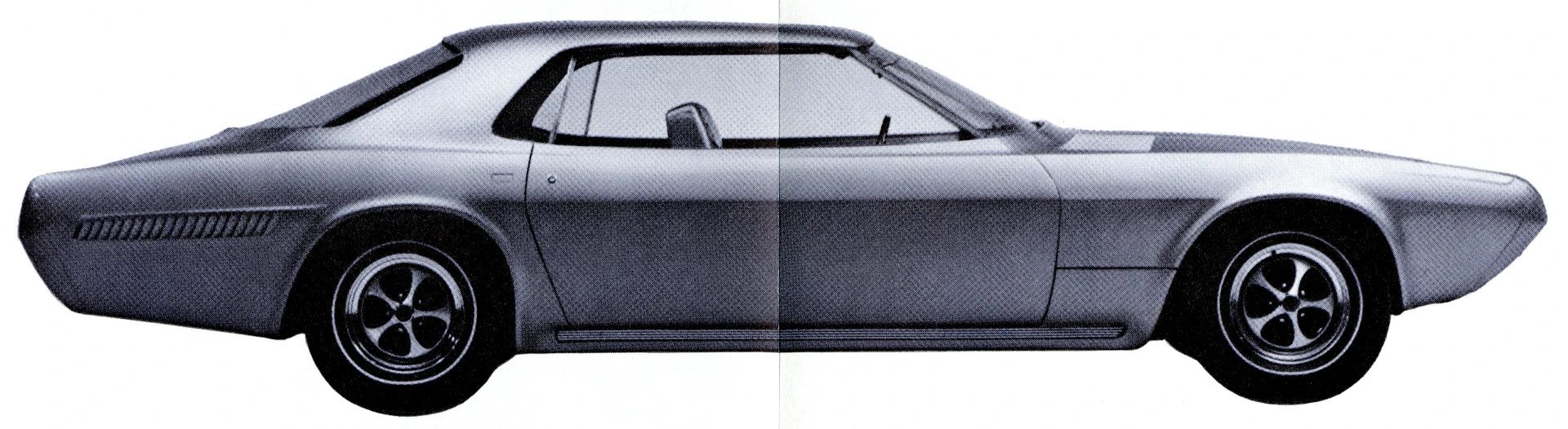 1968 Ford Techna Concept Car: Retro-Future Anachronism With A Weird Offset Driveshaft And Power Doors 17 Brochure illustration side view of the 1968 Ford Techna concept car