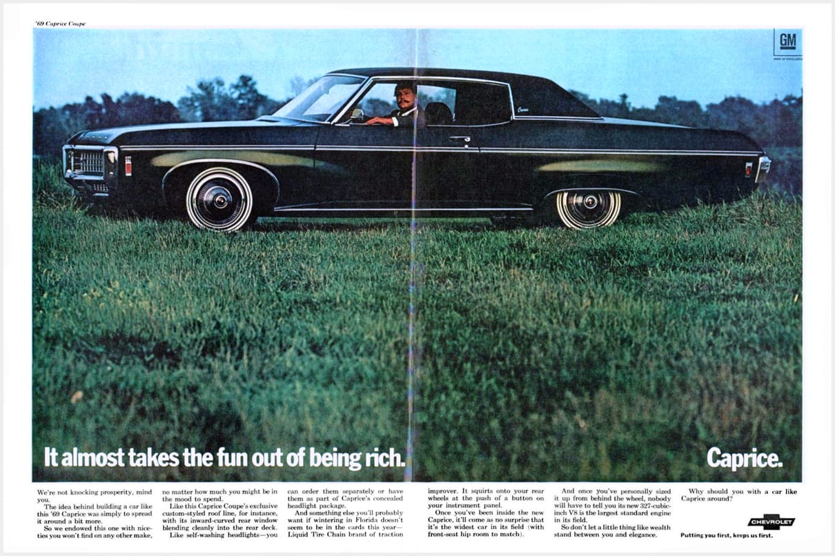 1965-69 Chevrolet Caprice Ads: How To Sell A Luxury Chevy 16 1969 Chevrolet Caprice ad