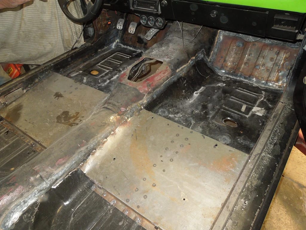 CC Tech: How the Mustang, Cougar, And Maverick Differed From The Original Ford Falcon Platform 32 Bare floorpan of a 1974 Maverick with carpet and trim removed