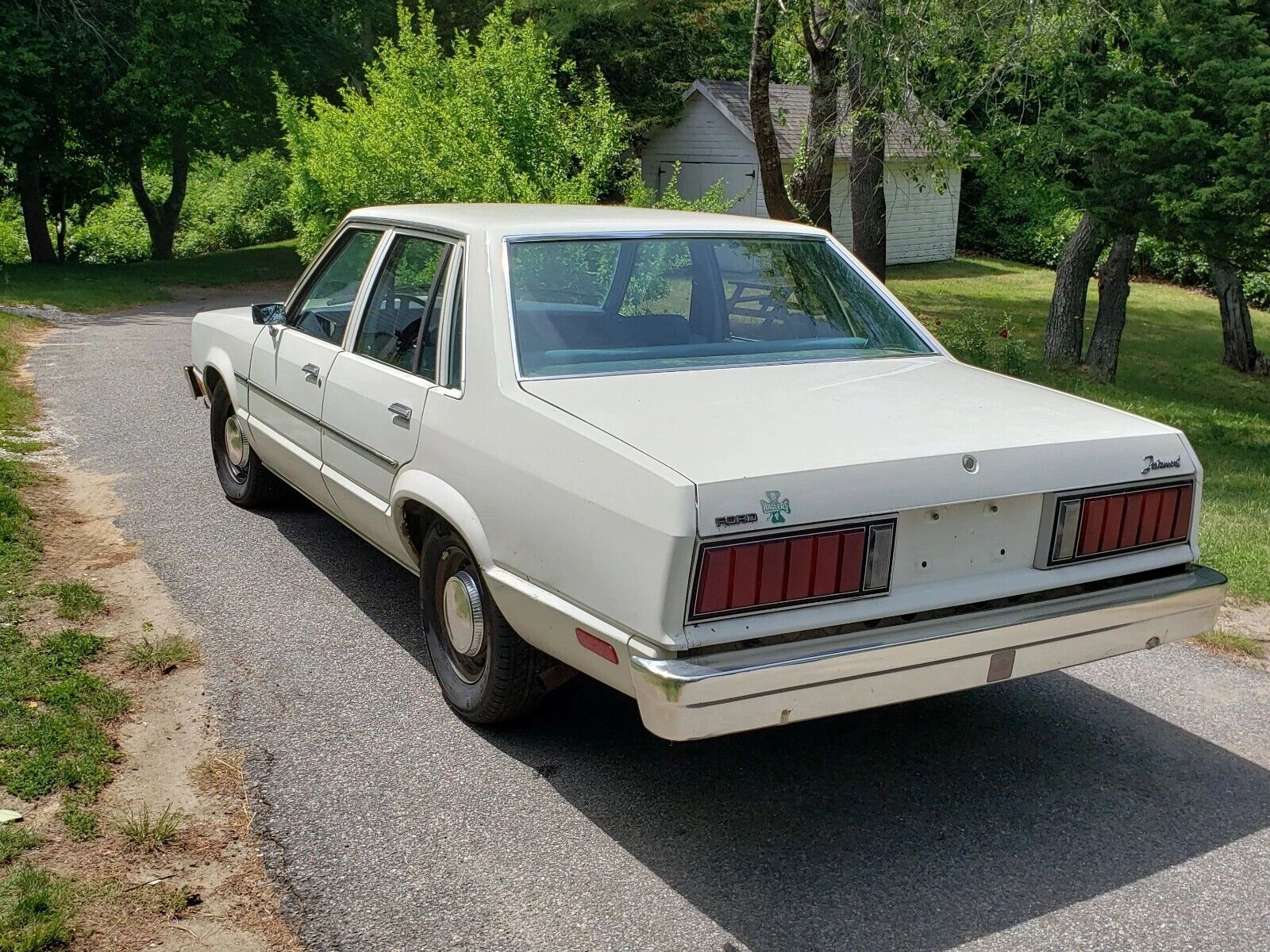 1968 Ford Techna Concept Car: Retro-Future Anachronism With A Weird Offset Driveshaft And Power Doors 27 Left rear 3q view of a white 1978 Ford Fairmont four-door sedan