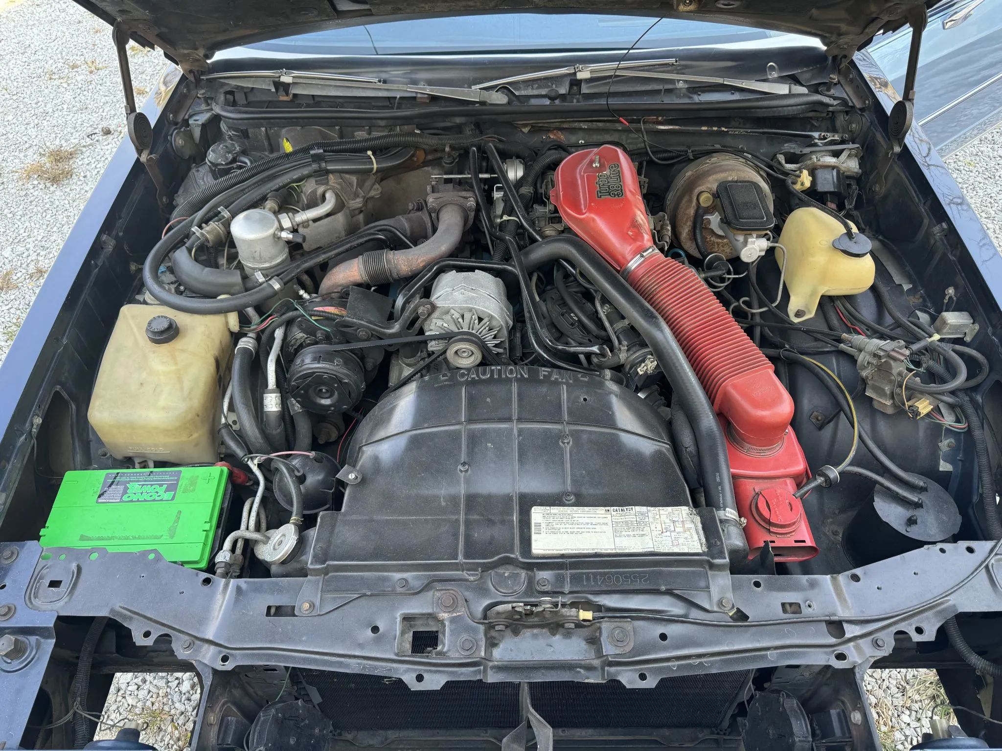 Rare Survivor: 1981 Chevrolet Monte Carlo Turbo V6 – Forgotten Chevy Still In Great Shape 7 Buick 3.8 V6 turbo engine under the hood of a blue 1981 Chevrolet Monte Carlo