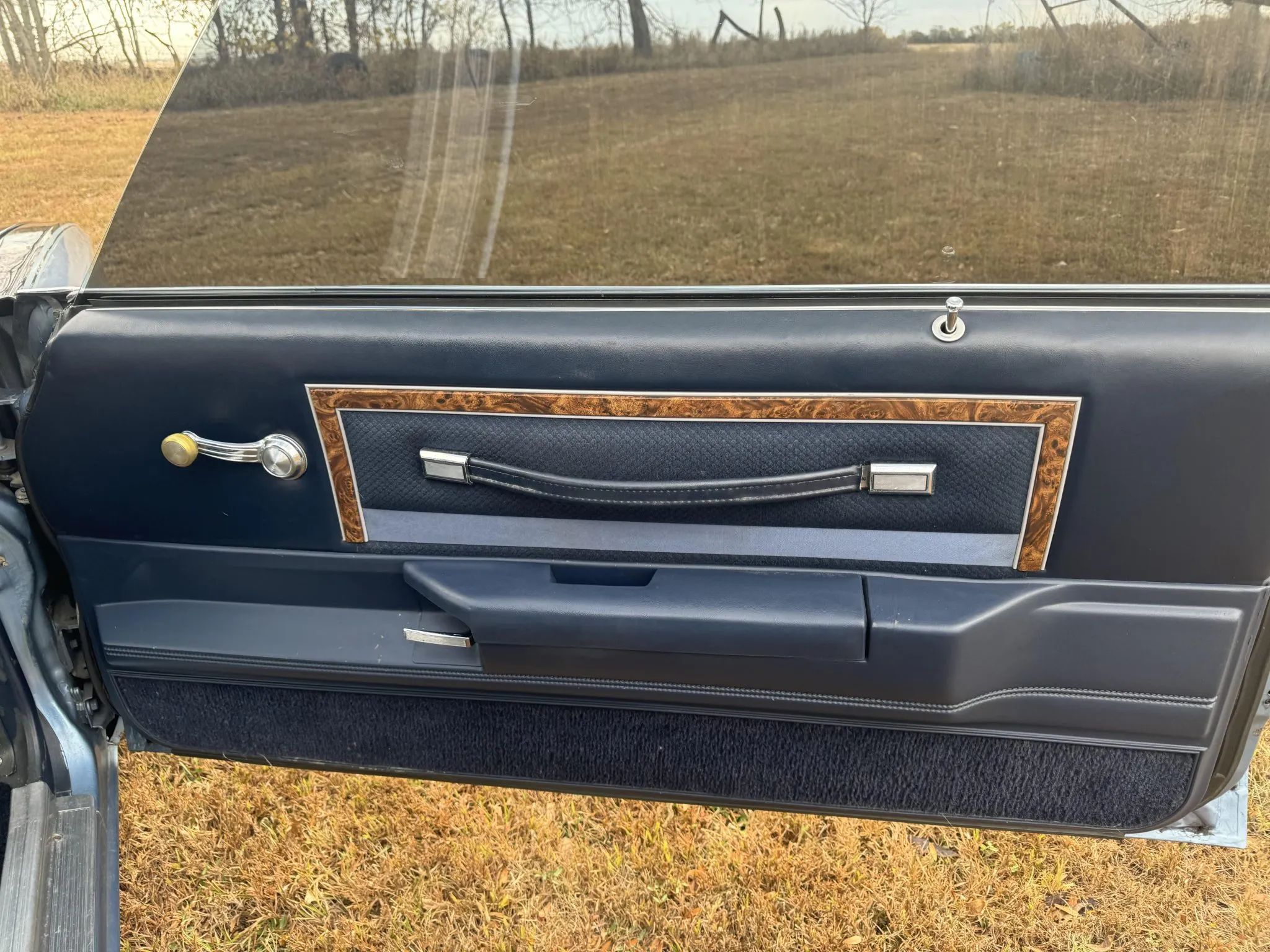 Rare Survivor: 1981 Chevrolet Monte Carlo Turbo V6 – Forgotten Chevy Still In Great Shape 13 Passenger side door trim of a 1981 Chevrolet Monte Carlo with blue interior