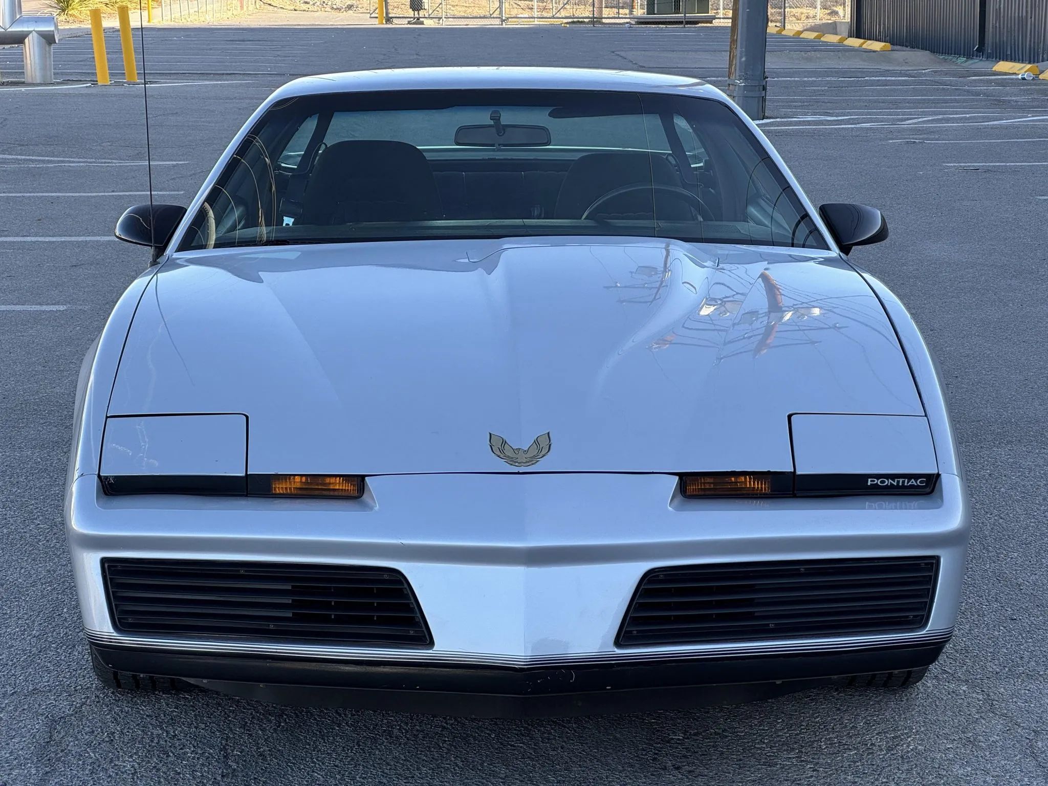 Front view of a silver 1982 Pontiac Firebird