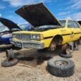 During the summer, I came across this 1986 Pontiac Parisienne in the junkyard dressed up as a taxi. It wore the livery for Stampede Cabs, but was crudely painted. Perhaps [&hellip;]