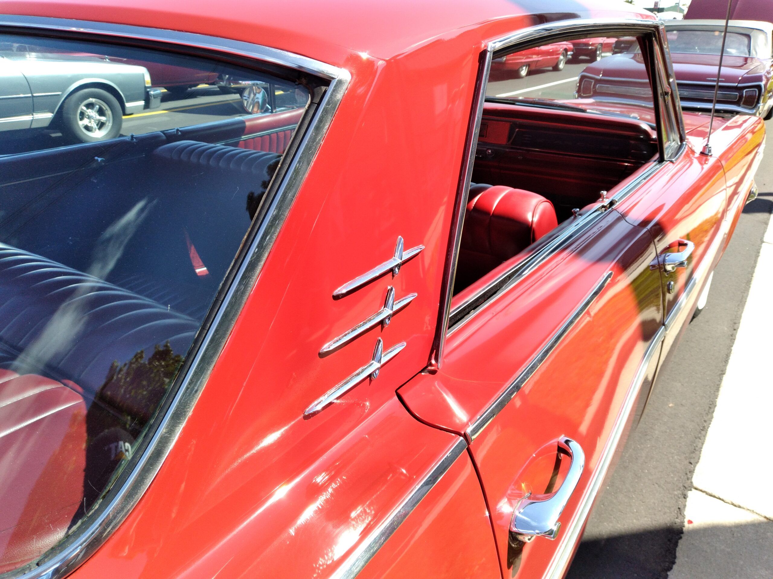 1963 Pontiac Star Chief Vista Four-Door Hardtop: The Forgotten Middle Child 11 Photo of 1963 Pontiac Star Chief C-pillar in red with three pieces of trim