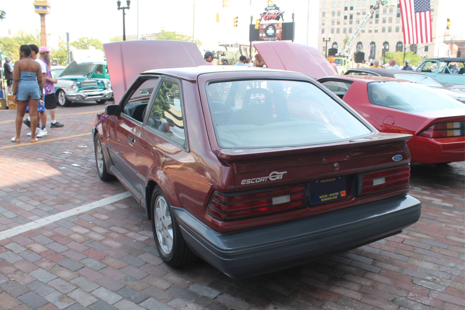 Curbside Musings: 1987 Ford Escort GT – Proper Form 3 1987 Ford Escort GT. Downtown Flint, Michigan. Saturday, August 16, 2025.