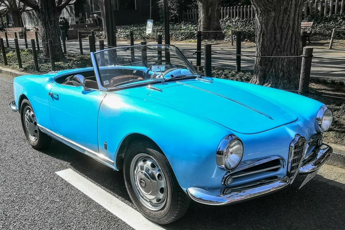 Curbside Find: 1956 Alfa Romeo Giulietta Spider: Blue Sky Thinking 2 IMG 20240218 100213 edited