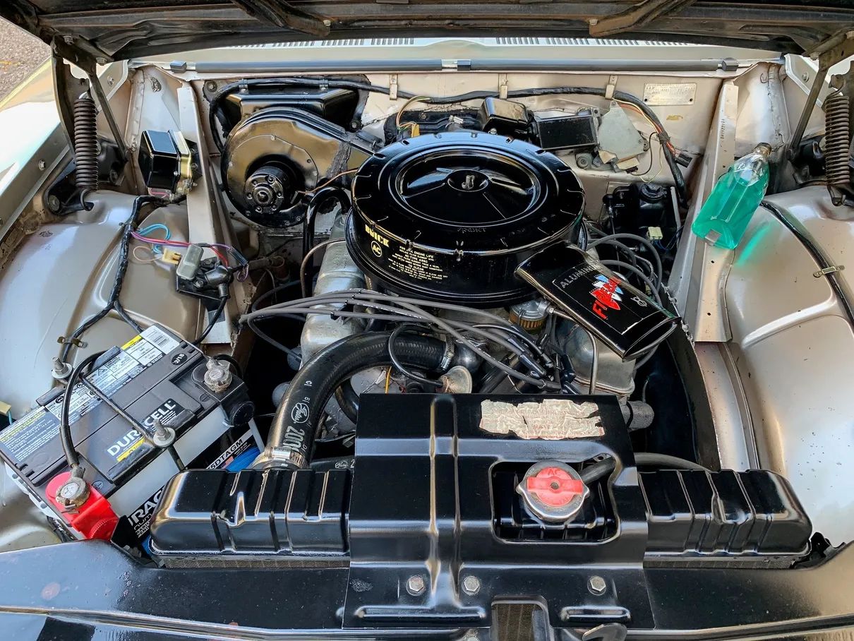 1961 Buick Special Wagon: Rare Three-Pedal Station Wagon With Aluminum V-8 And 3-Speed Stick 11 V-8 engine under the hood of a 1961 Buick Special