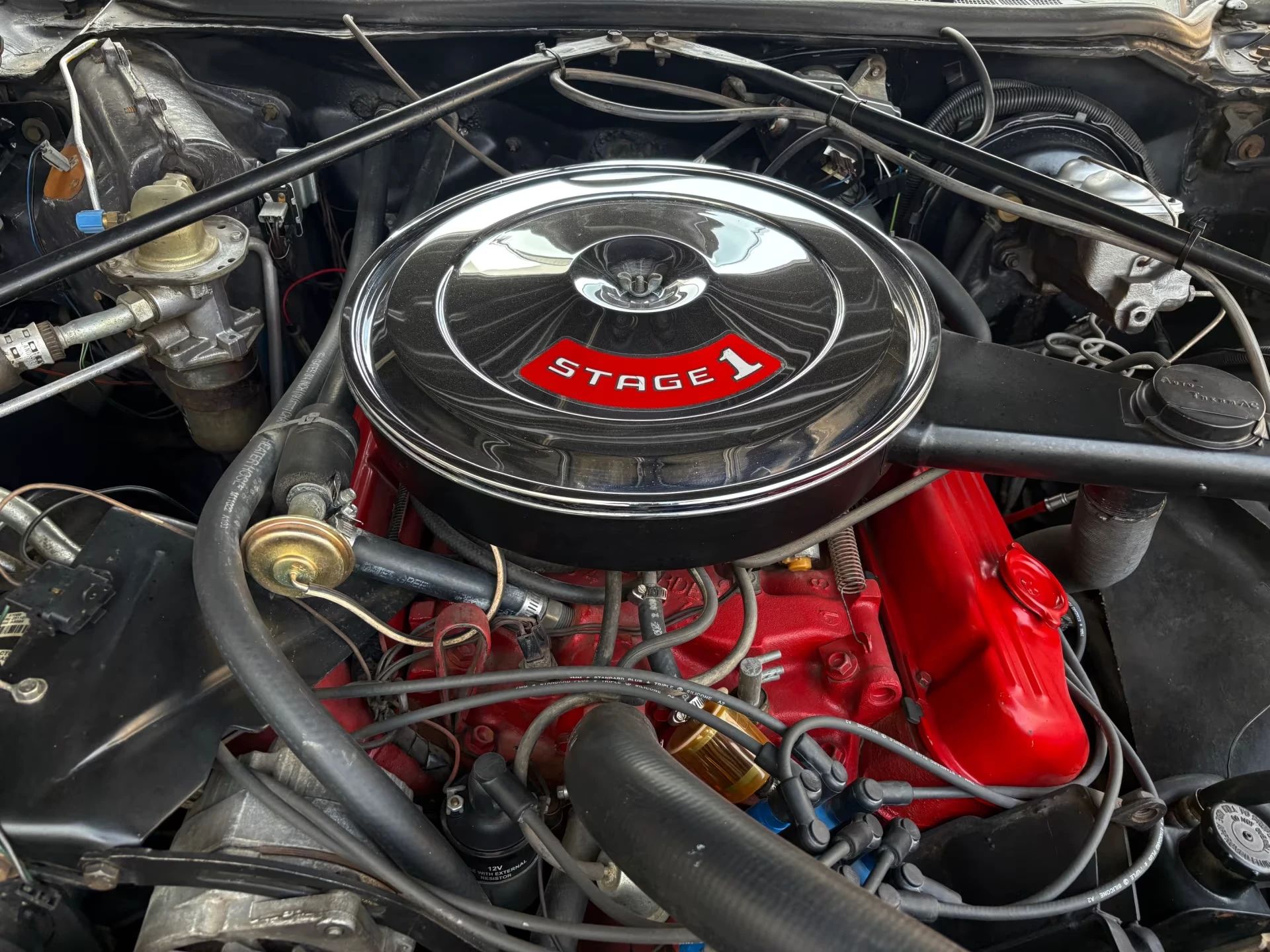 1973 Buick Riviera GS Stage 1 With Rare MaxTrac Traction Control: No Fishtailing In Your Boattail 10 Buick Stage 1 engine under the hood of a 1973 Buick Riviera